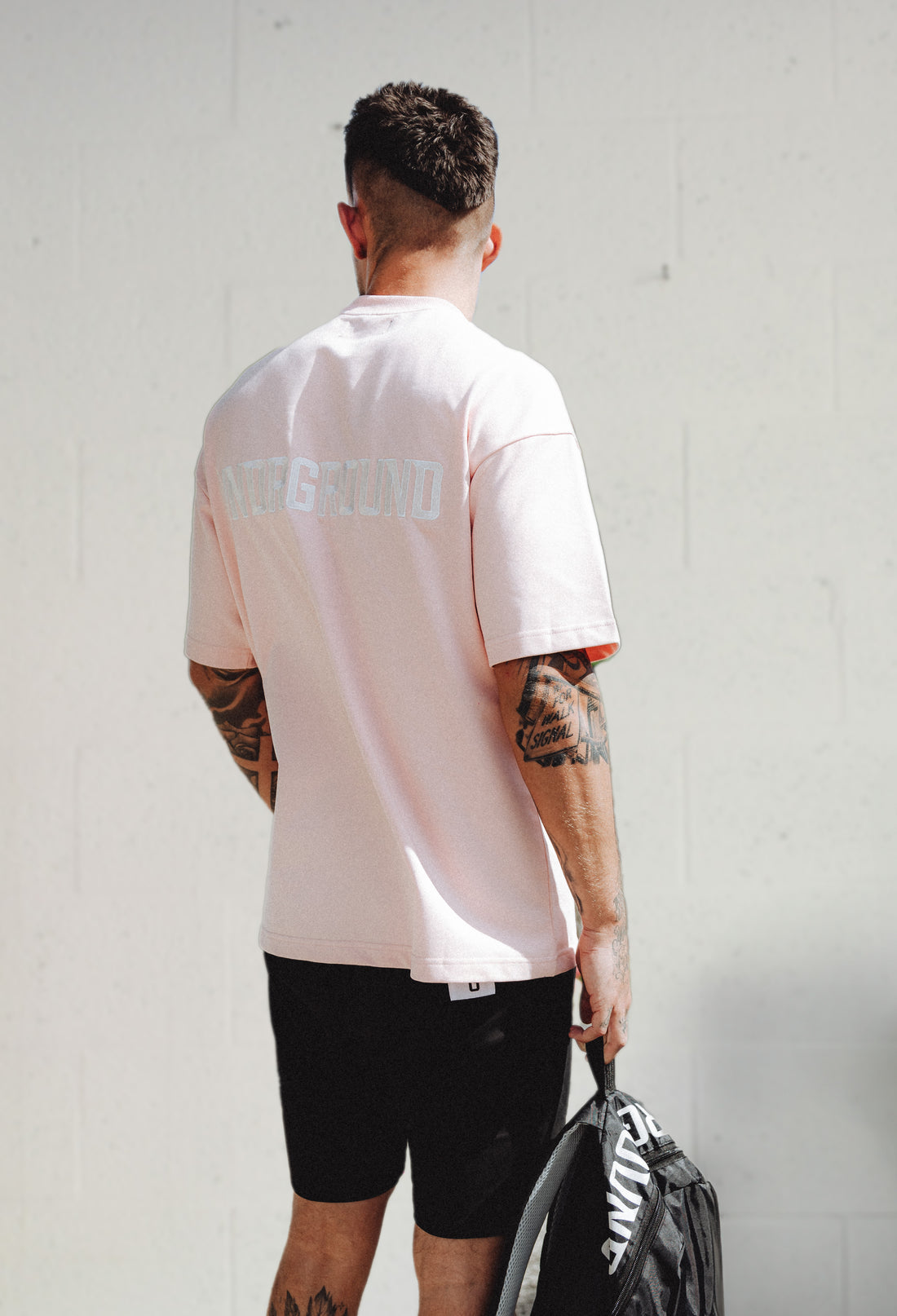 Embroidered Salmon Relaxed Fit Tee